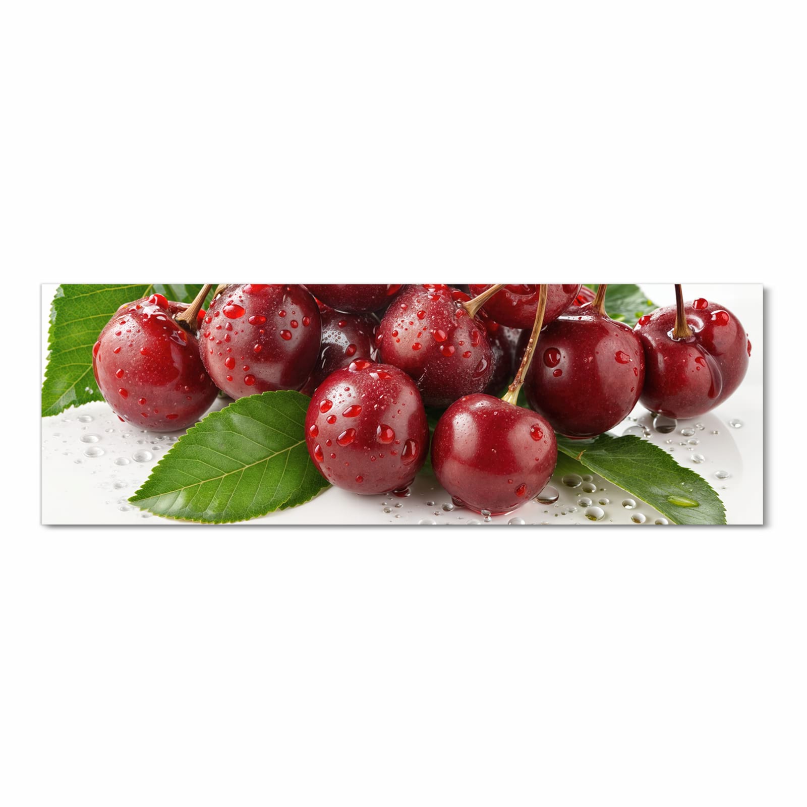 UV-beständiger waschbarer Küchenteppich mit Motiv Kirschen von Frische in Frontansicht