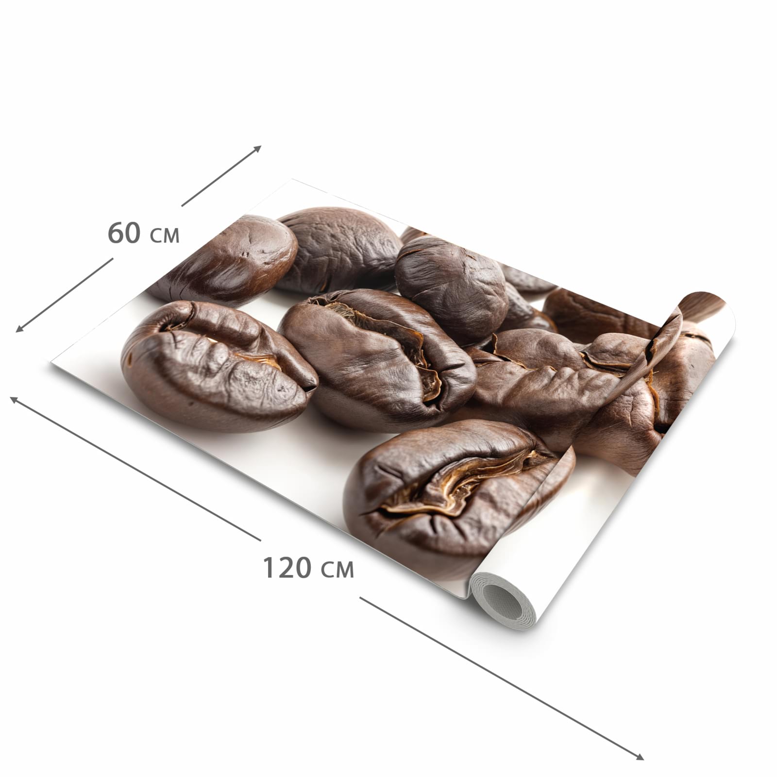 UV-beständiger Küchenteppich mit Motiv Stille Kaffeebohnen in der Grösse 60x150 cm