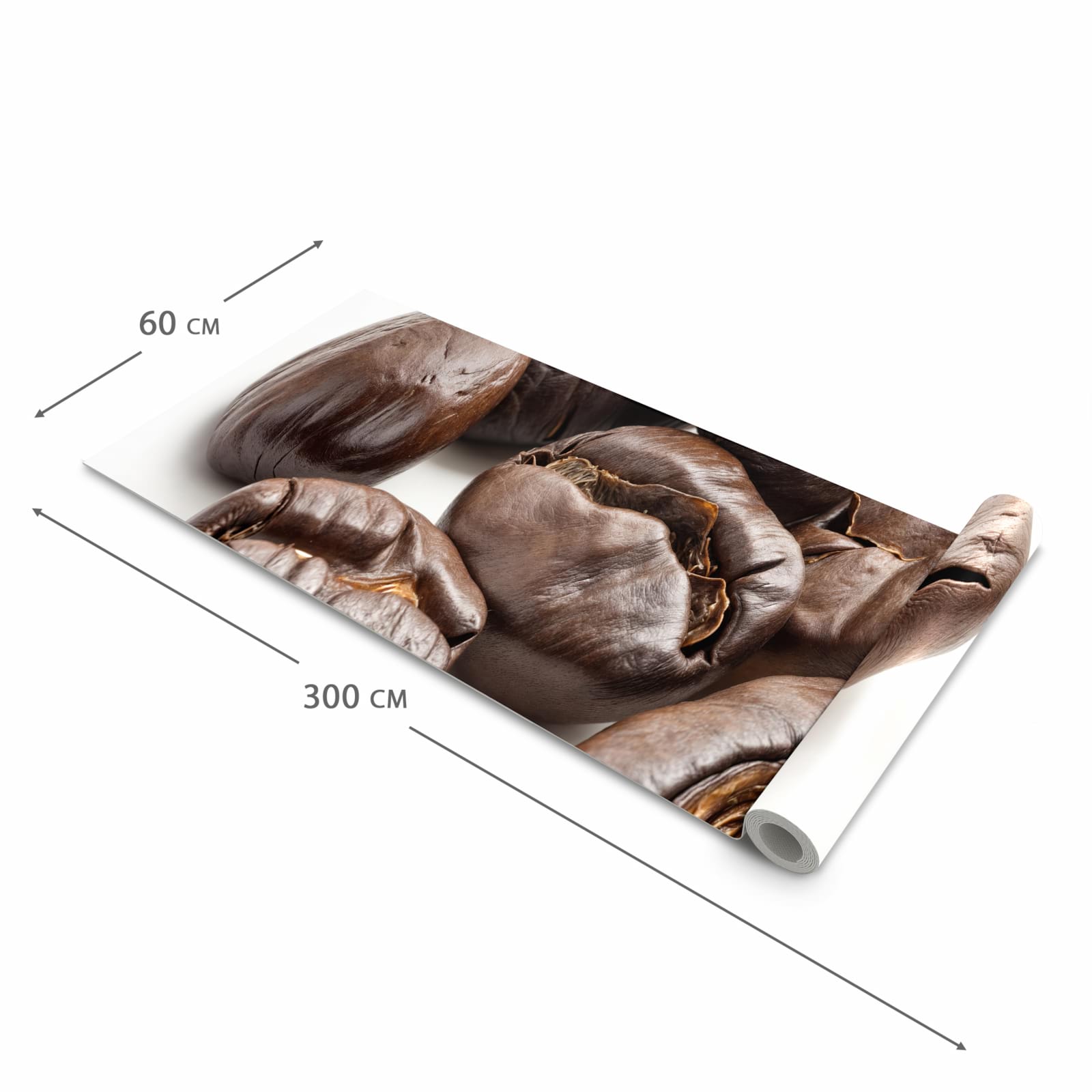 Geruchsneutraler großer Küchenteppich mit Motiv Stille Kaffeebohnen in der Größe 60x150 cm