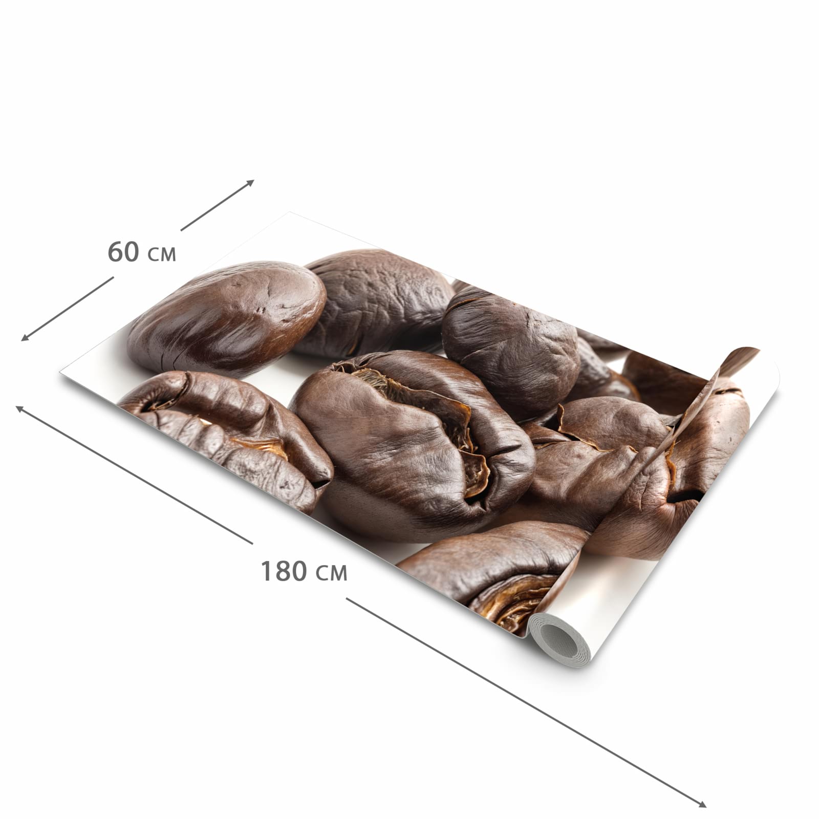 Wasserabweisender Küchenteppich mit Motiv Stille Kaffeebohnen in der Grösse 60x150 cm