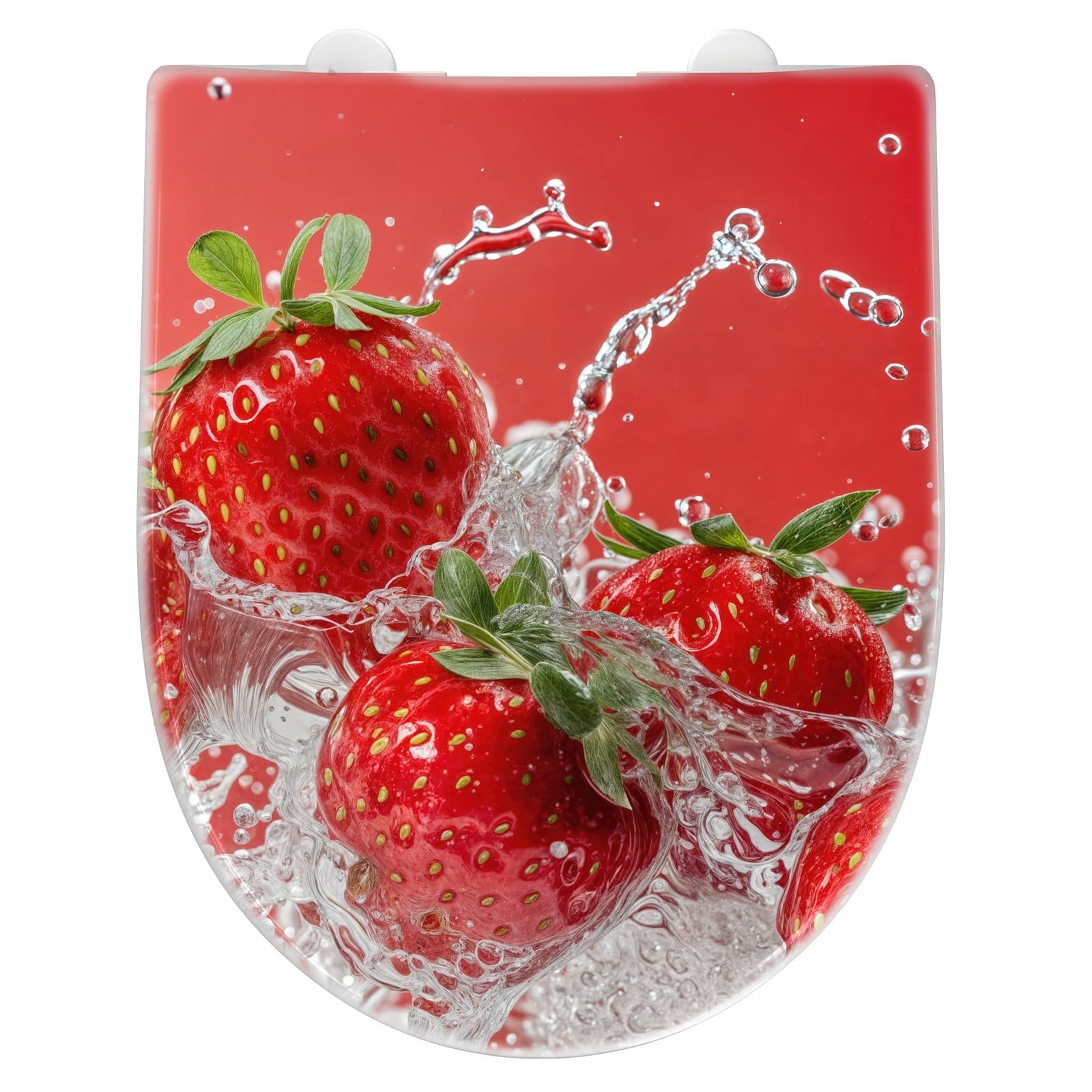 WC-Sitz mit Absenkautomatik Erdbeerspritzer