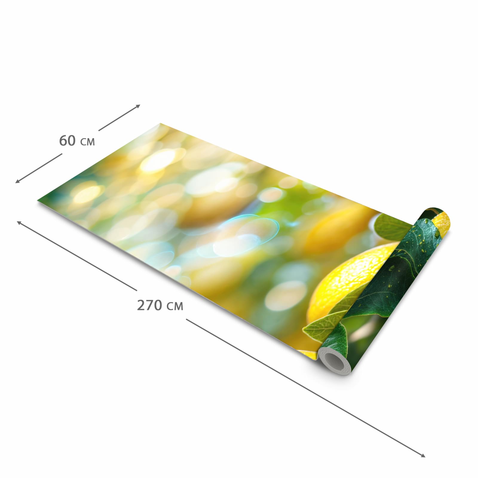 Langlebiger Küchenläufer mit Motiv Zitronenbaumstrauch in der Grösse 60x150 cm