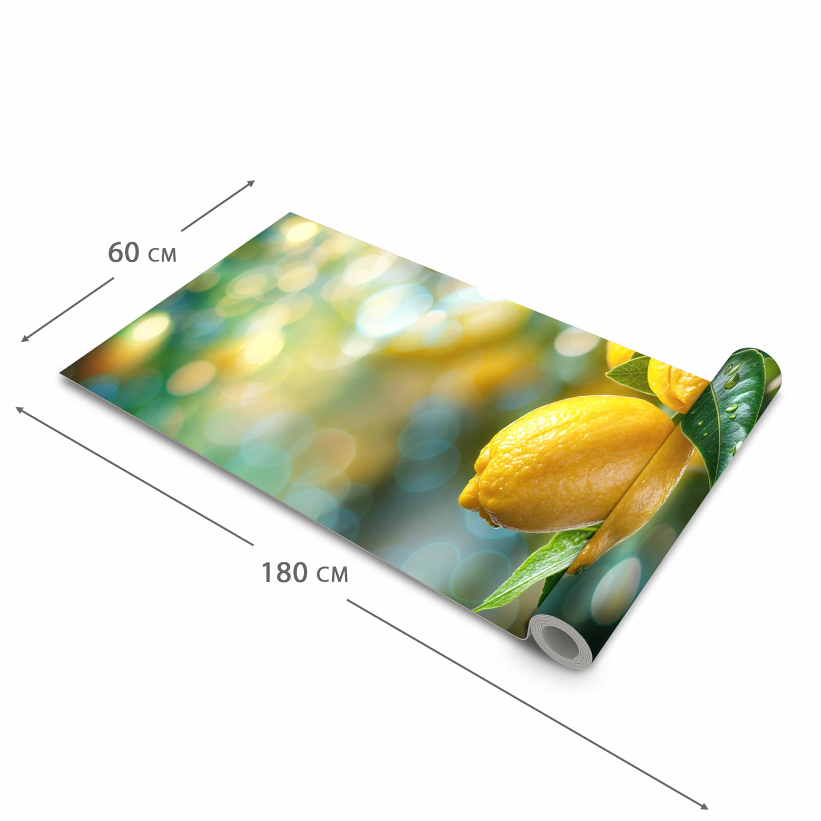 Schmutzabweisender Läufer für die Küche mit Motiv Zitronenbaumstrauch in der Grösse 60x120 cm