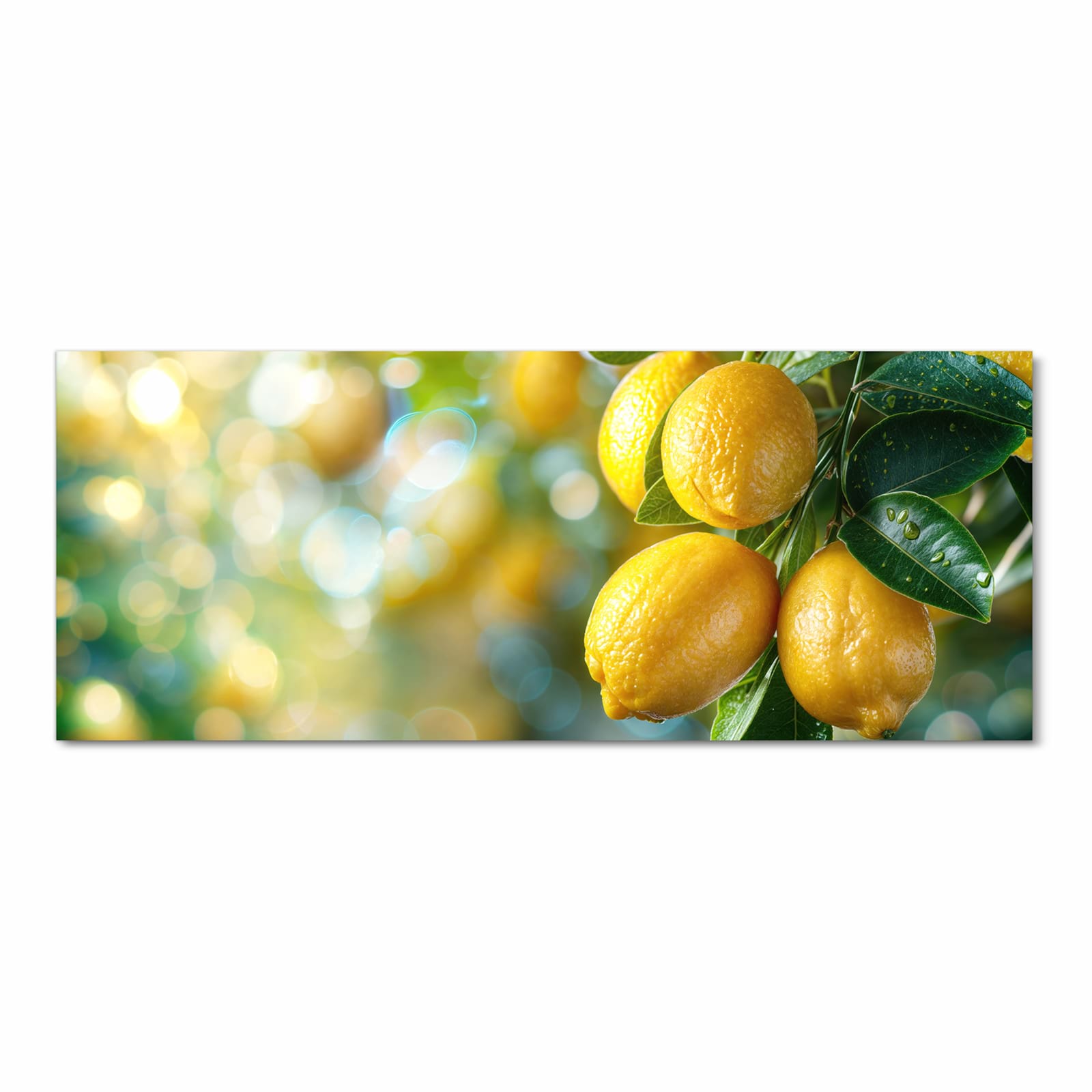 UV-beständiger Küchenteppich mit Motiv Zitronenbaumstrauch in Frontansicht