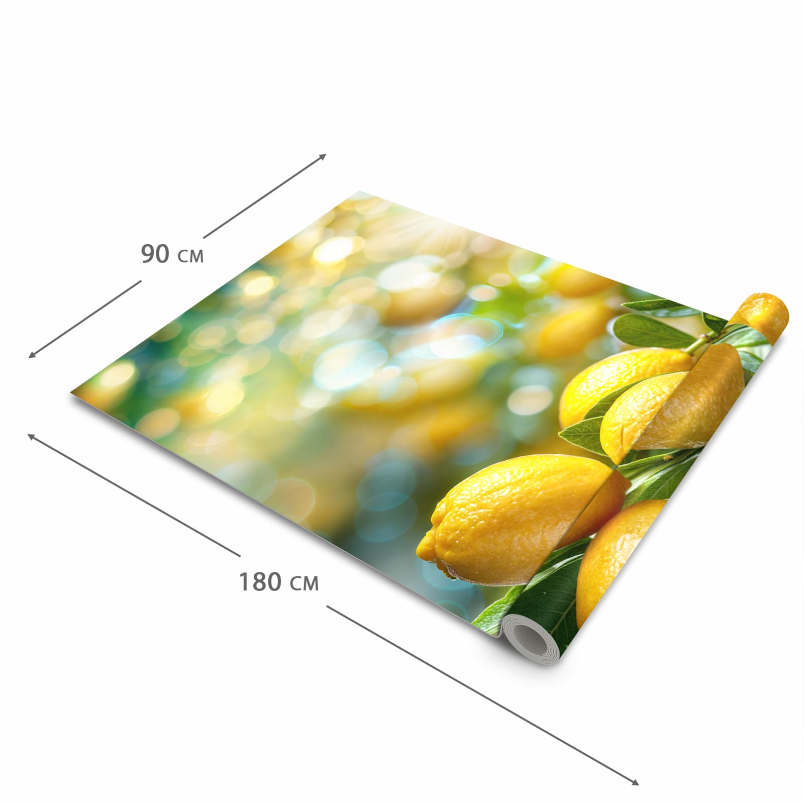 Hygienischer Küchenläufer mit Motiv Zitronenbaumstrauch in der Grösse 60x150 cm