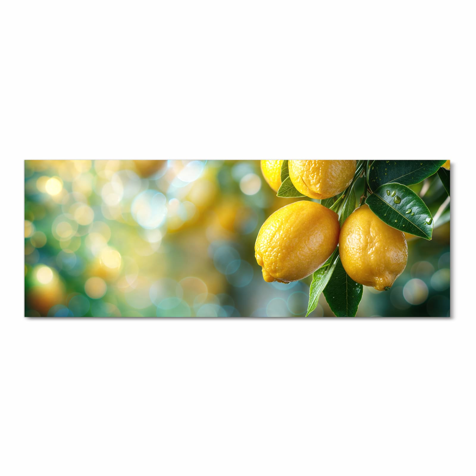 Komfortabler rutschfester Küchenläufer mit Motiv Zitronenbaumstrauch in Frontansicht