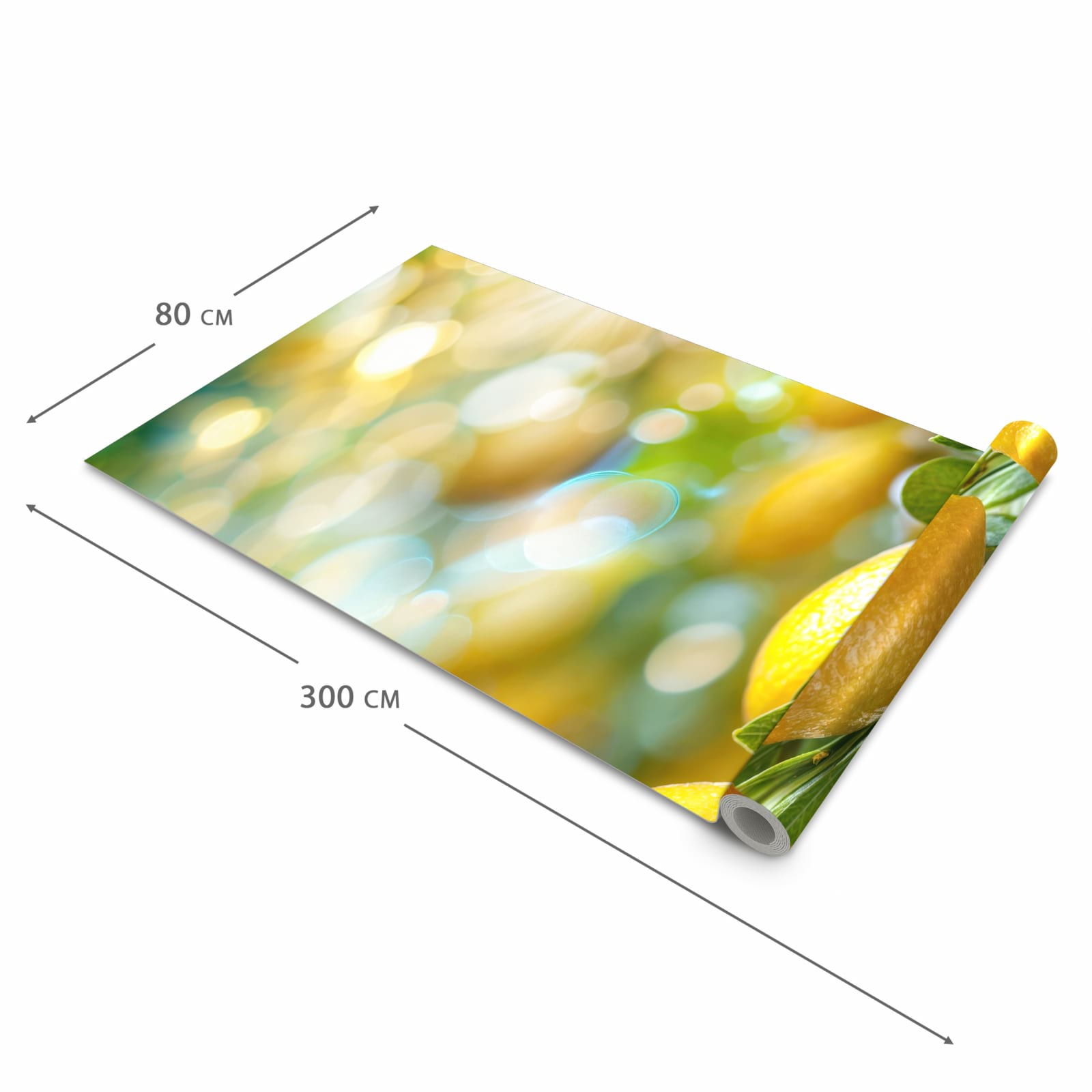 Teppichläufer Küche mit Motiv Zitronenbaumstrauch in der Grösse 60x150 cm - angenehme Haptik