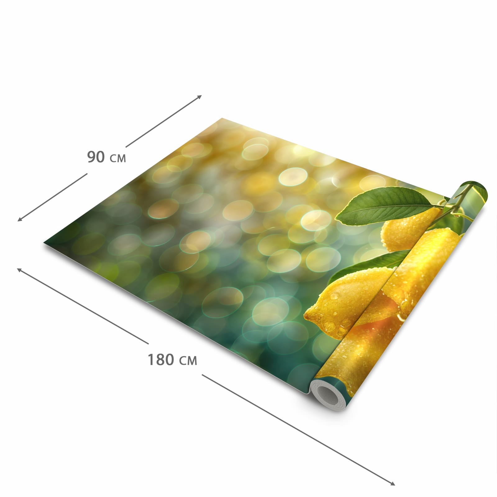 UV-beständiger Küchenteppich mit Motiv Zitronenbaum in der Grösse 60x120 cm