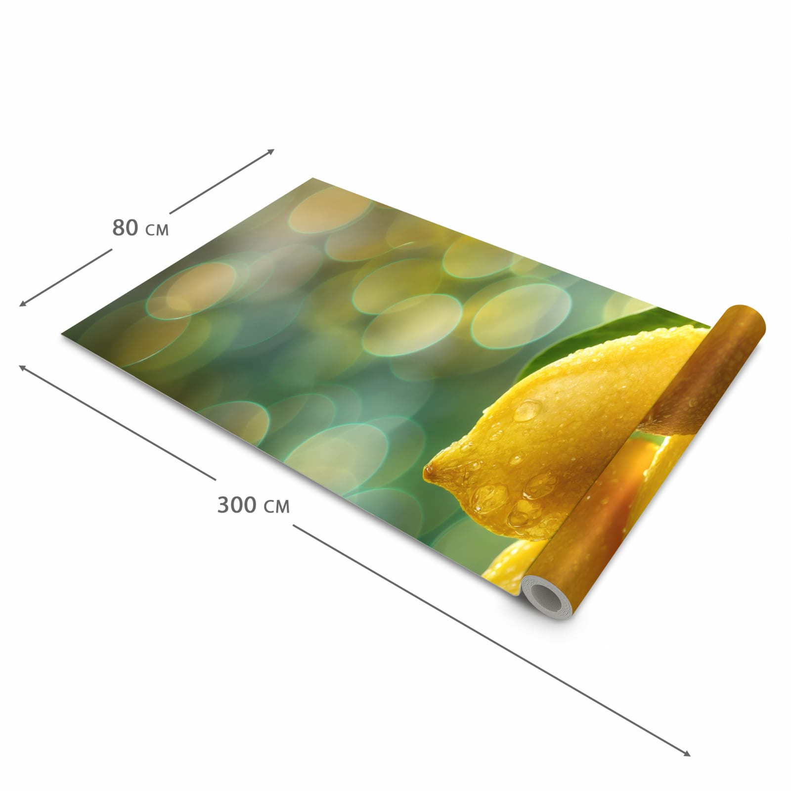 Abriebfester Küchenteppich mit Motiv Zitronenbaum in der Grösse 60x120 cm