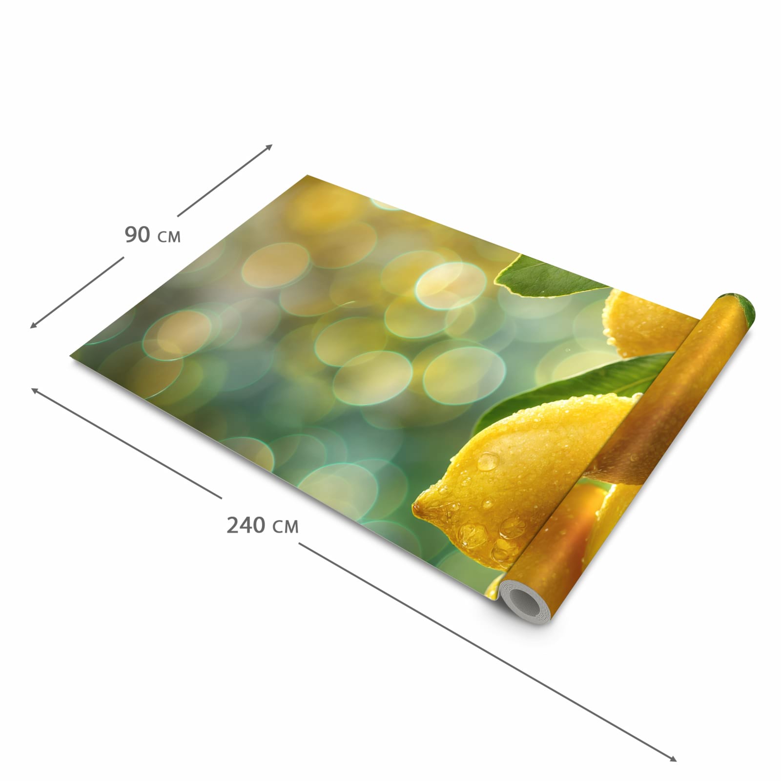 Komfortabler Küchenteppich mit Motiv Zitronenbaum in der Grösse 60x120 cm