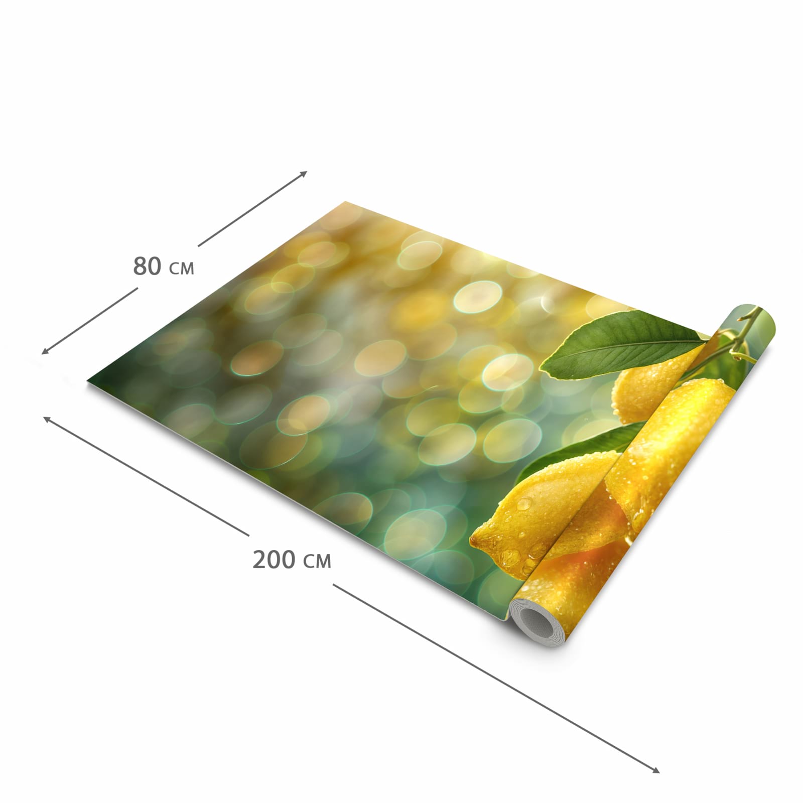 Küchenteppich mit Motiv Zitronenbaum in der Grösse 60x120 cm für sichere Aufbewahrung