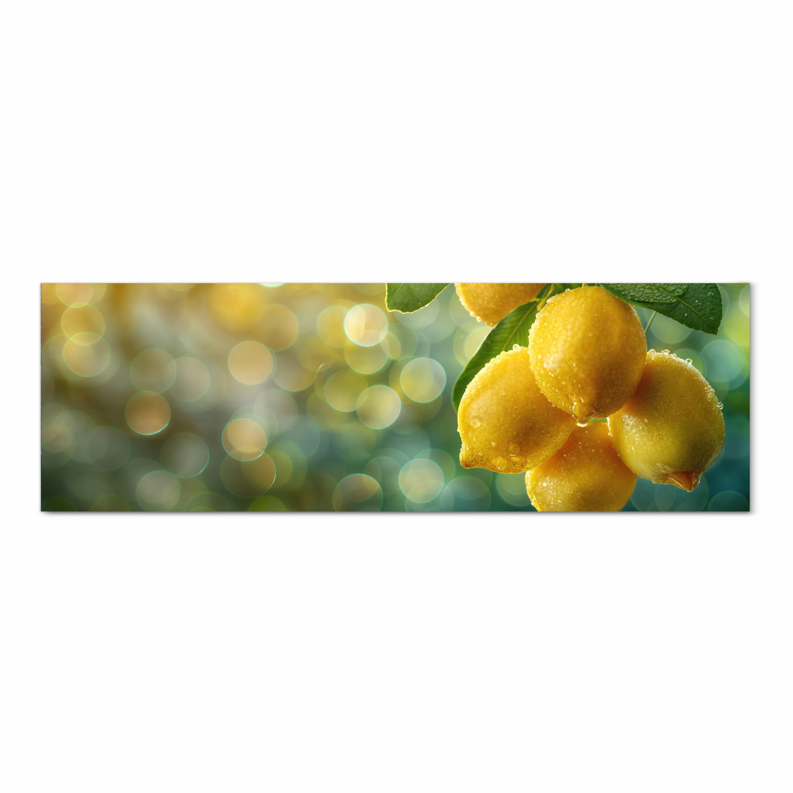 Formstabiler Bodenläufer Teppich mit Motiv Zitronenbaum in Frontansicht