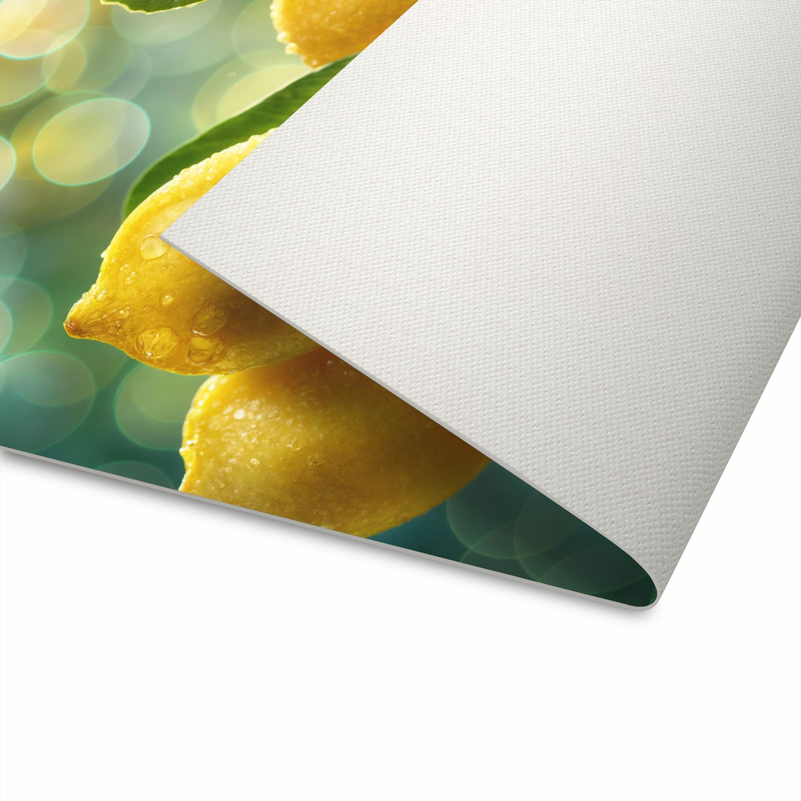 Rutschfester dünner Teppich mit Motiv Zitronenbaum spart Zeit bei der Küchenreinigung