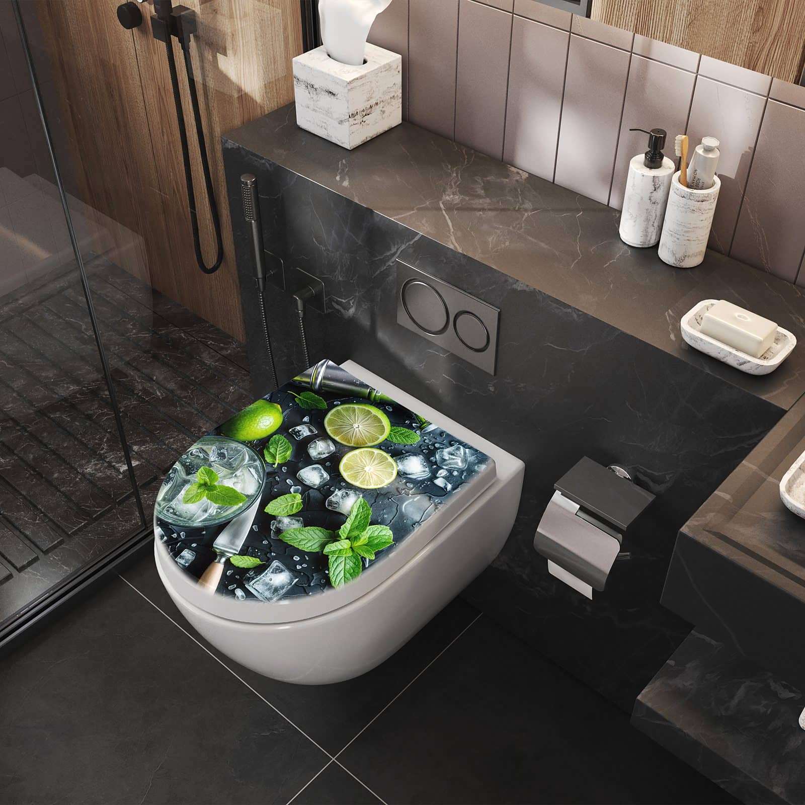 WC-Sitz mit Absenkautomatik Frische Limetten