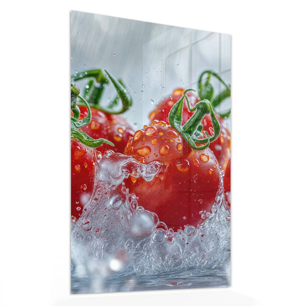 11 Größen – von 30 × 60 bis 60 × 150 cm – Wandbild - Tomaten im Wasser - Hochformat
