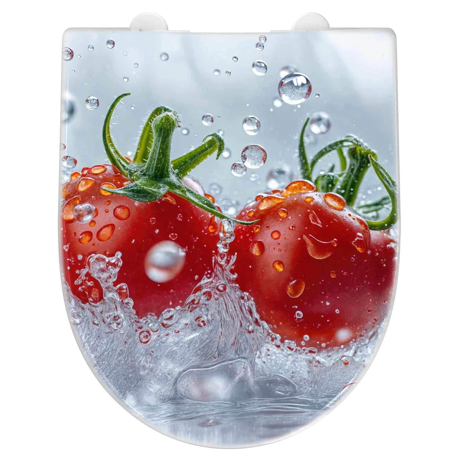 WC-Sitz mit Absenkautomatik Wassertomaten