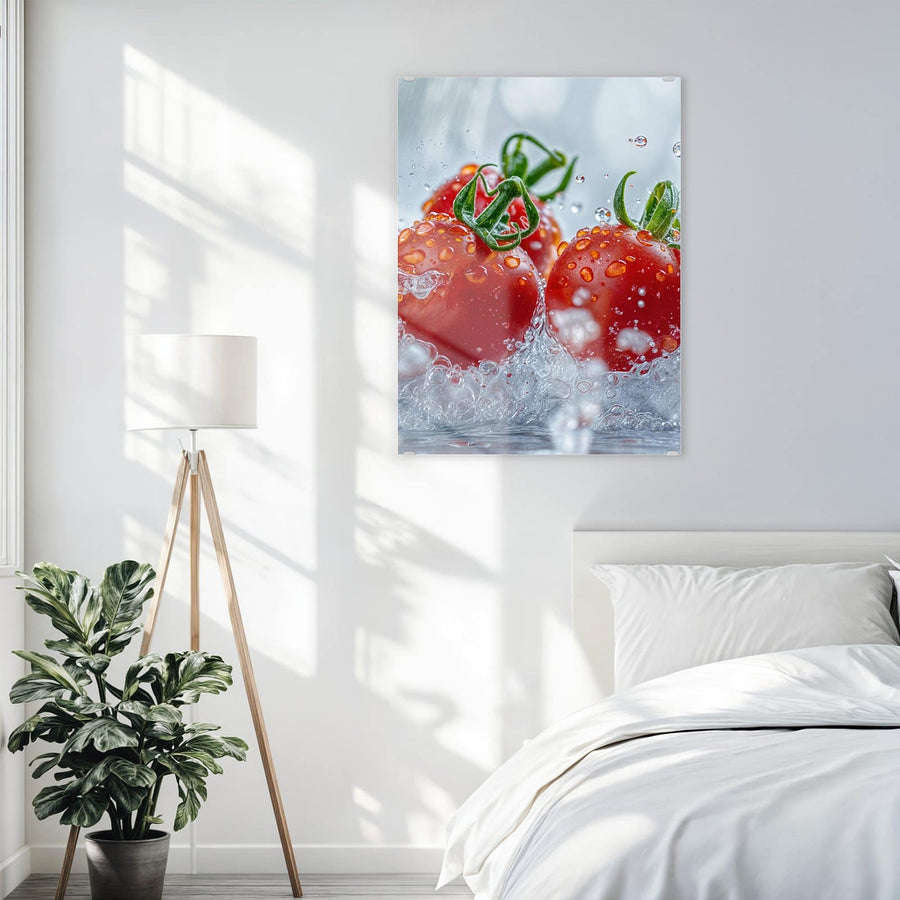Maße Wandbild - Tomaten im Wasser - Hochformat