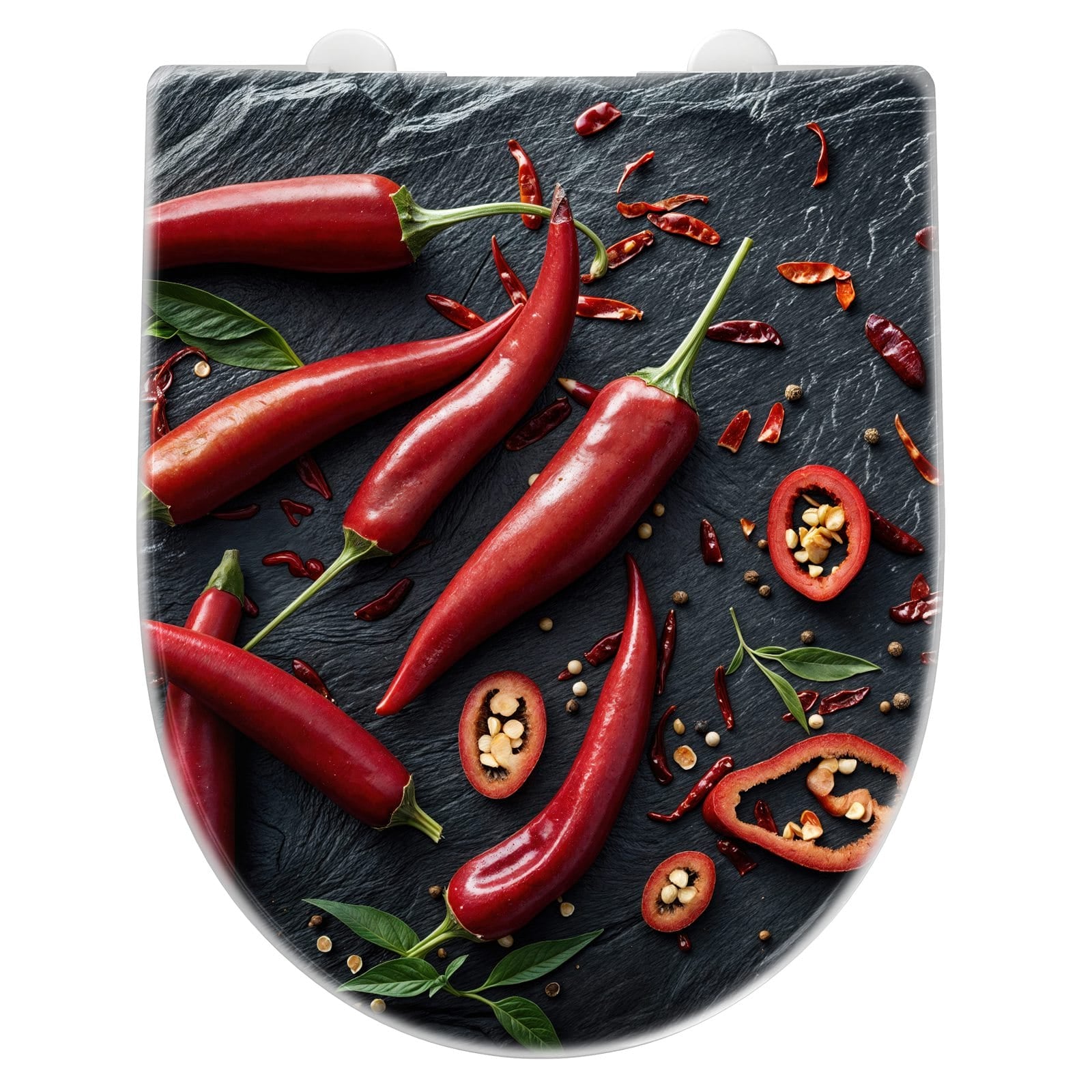 WC-Sitz mit Absenkautomatik Rote Chili Schoten