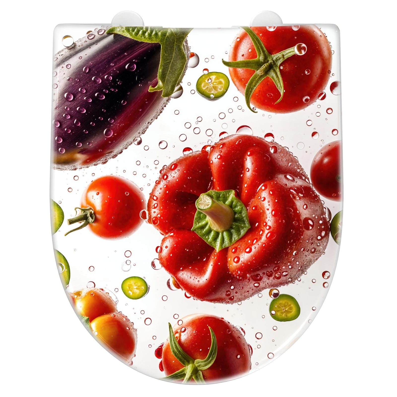 WC-Sitz mit Absenkautomatik Frisches Gemüsebunt