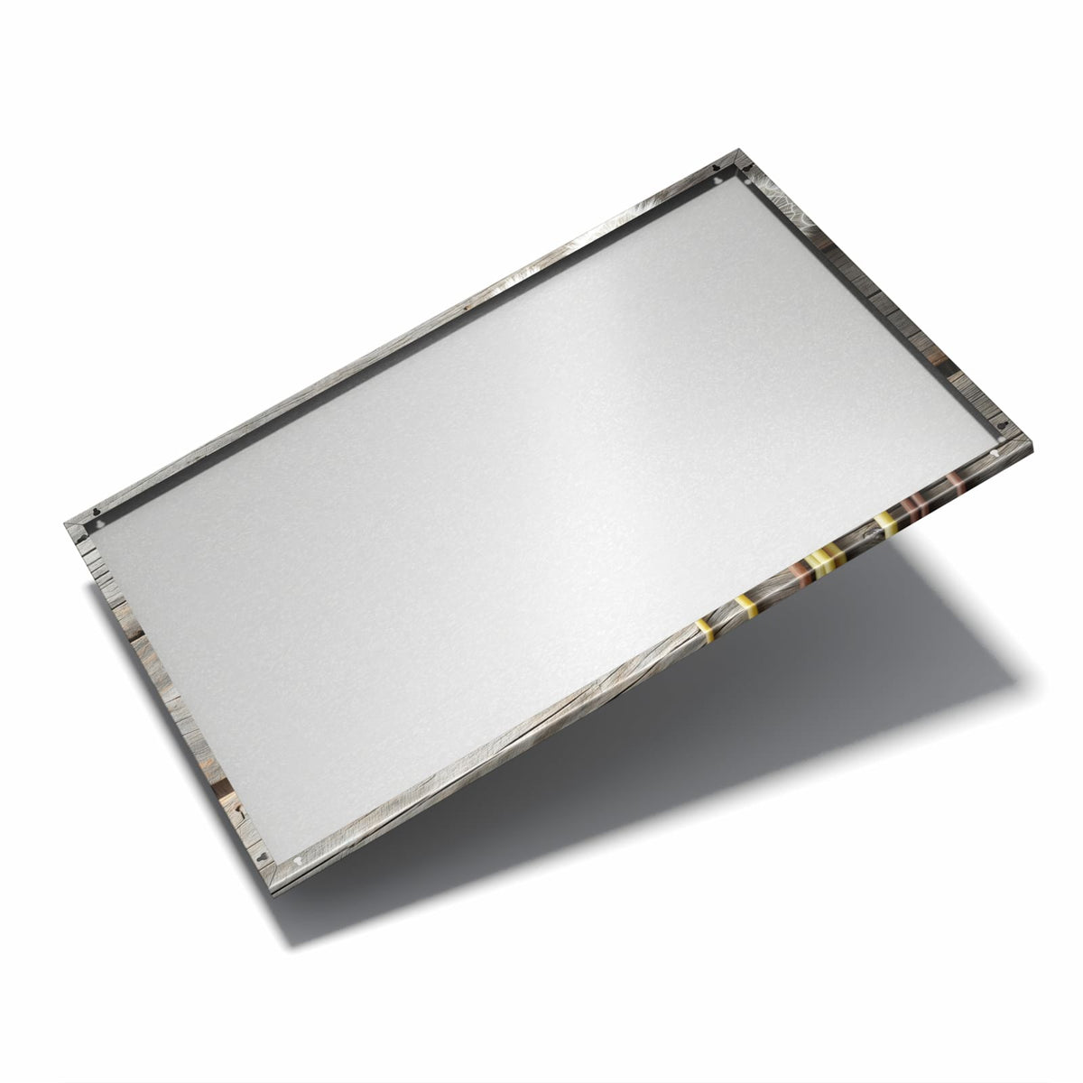 Nur 7 mm – liegt eng an der Wand – Metall Magnettafel - Pusteblumen auf Holz