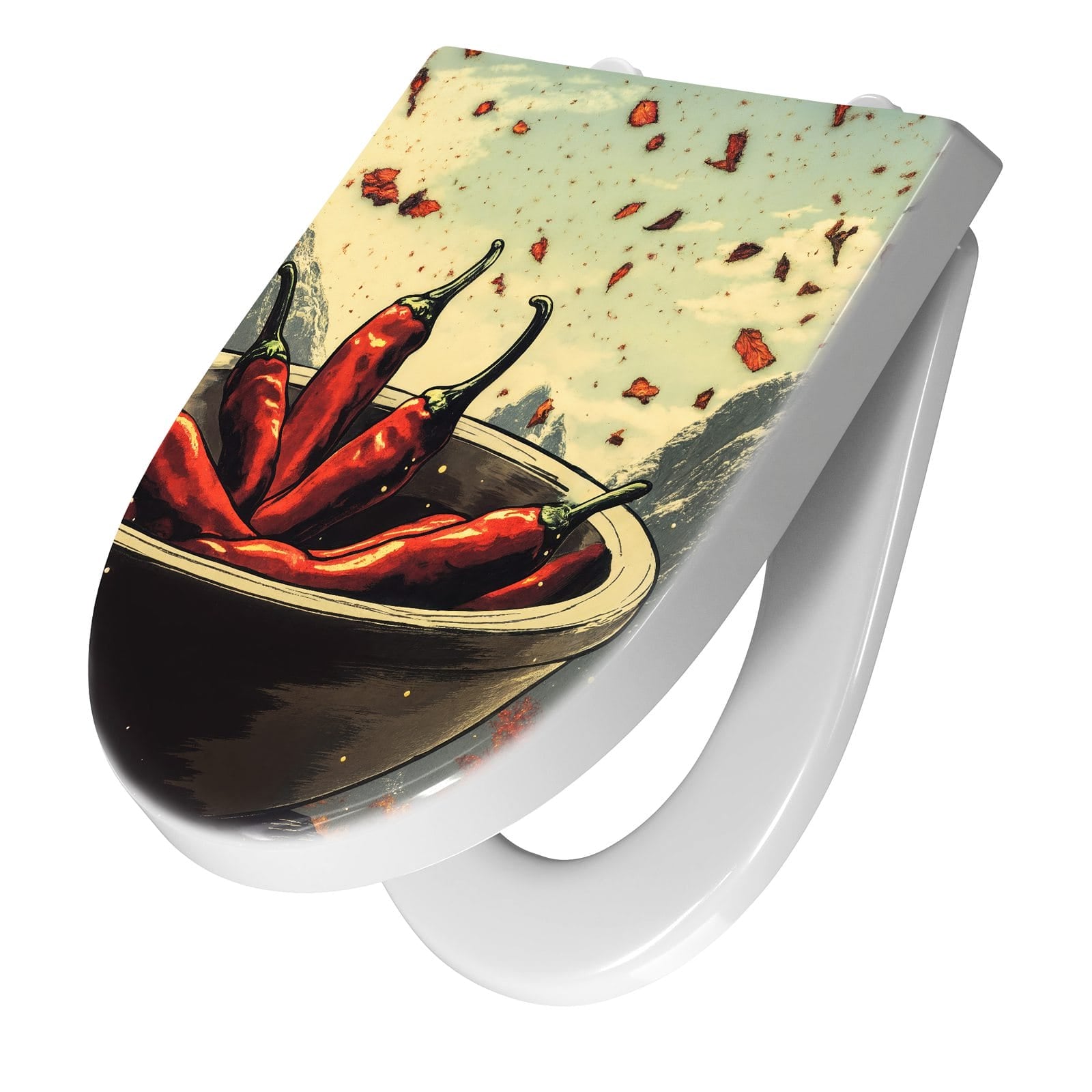 WC-Sitz mit Absenkautomatik Frische Chilischoten