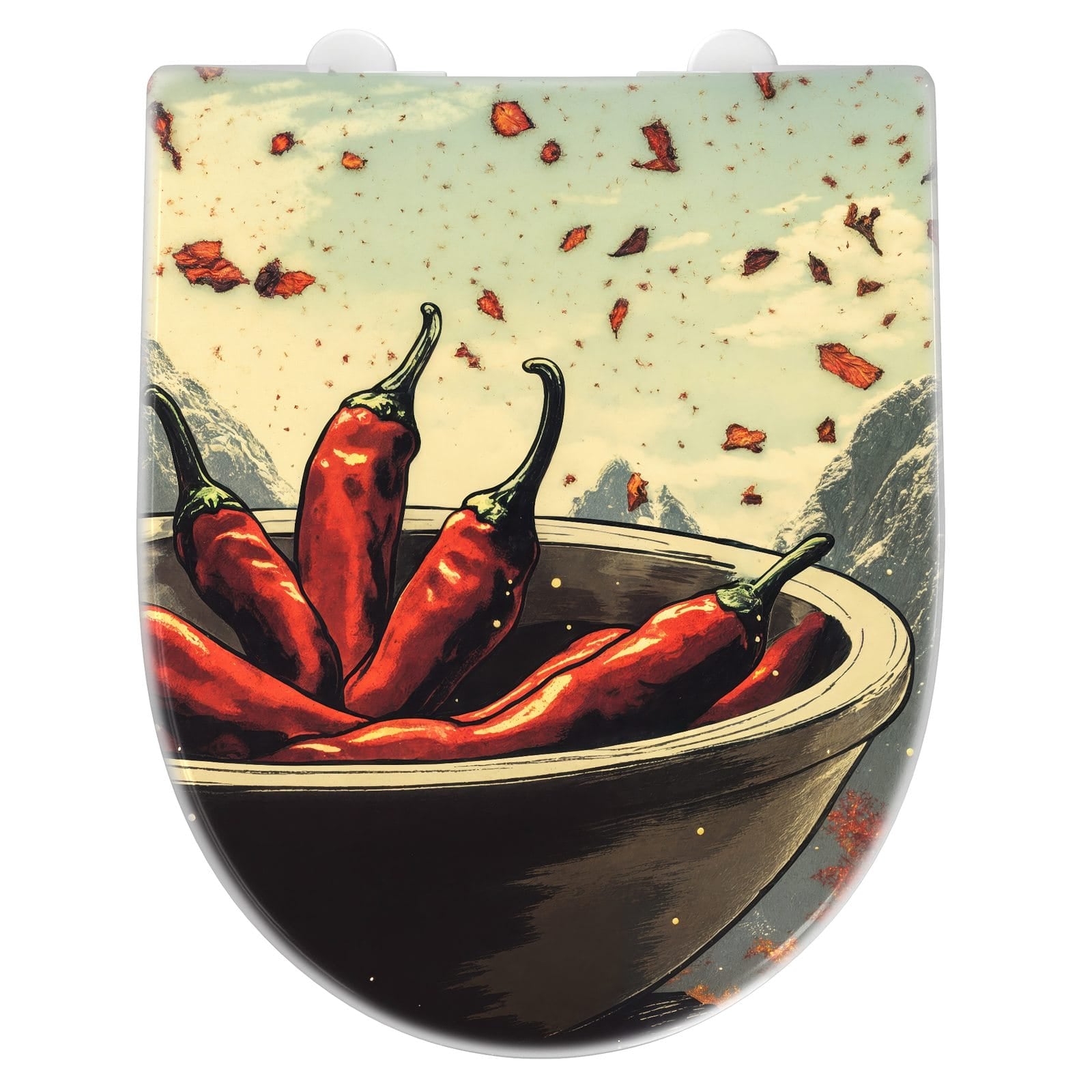 WC-Sitz mit Absenkautomatik Frische Chilischoten