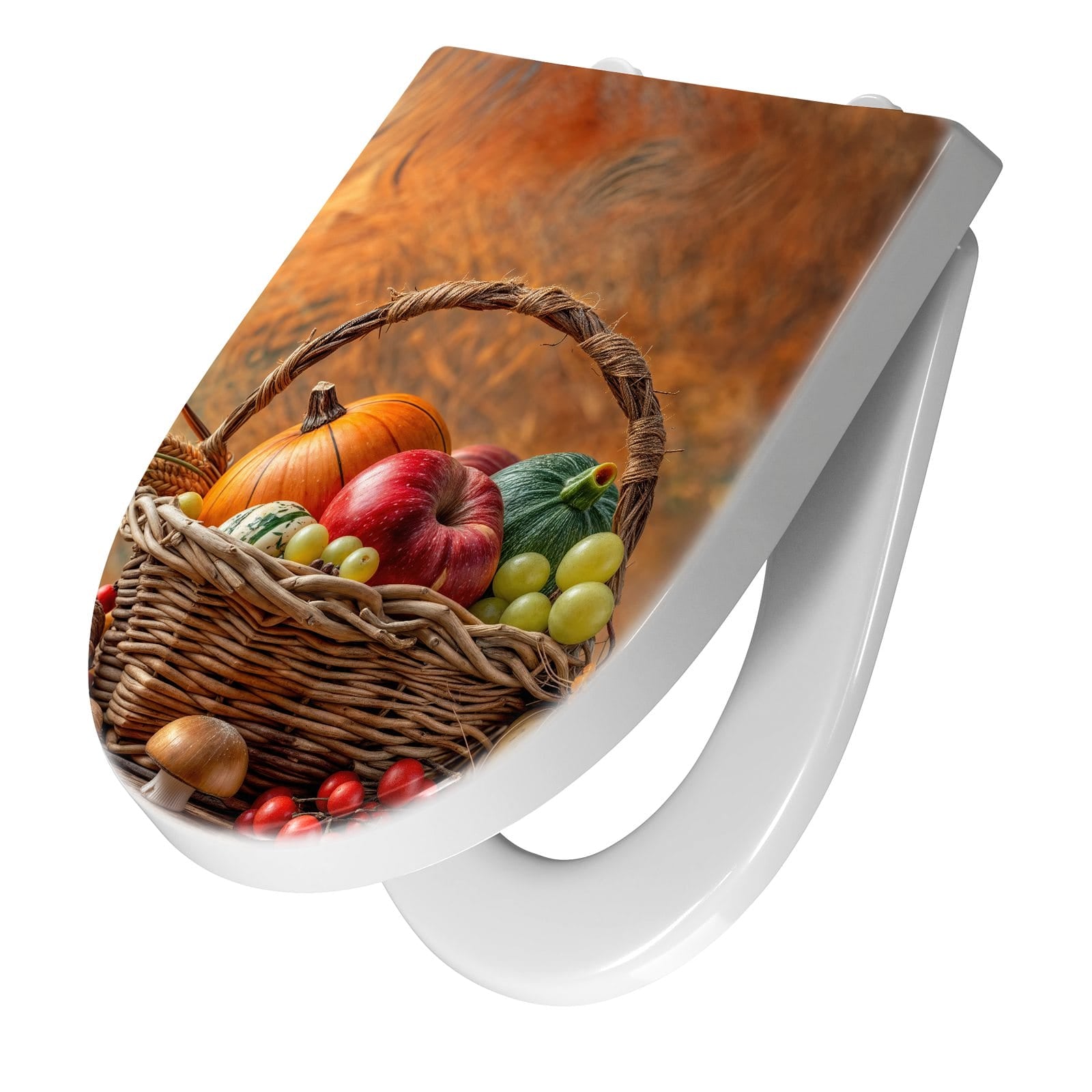 WC-Sitz mit Absenkautomatik Herbstlicher Korb