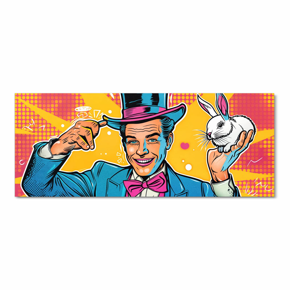 Wasserabweisender Küchenteppich mit Motiv Zauberer Mit Hase in Frontansicht