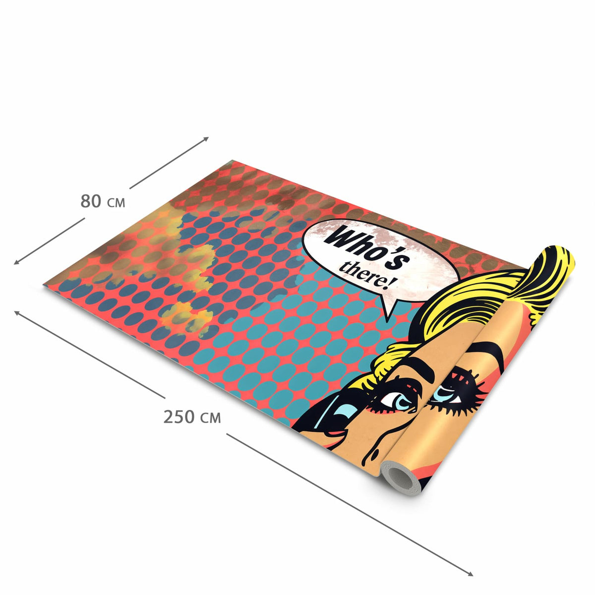 Geruchsneutraler rutschfester Küchenläufer mit Motiv Telefonierende Frau in der Grösse 80x280 cm