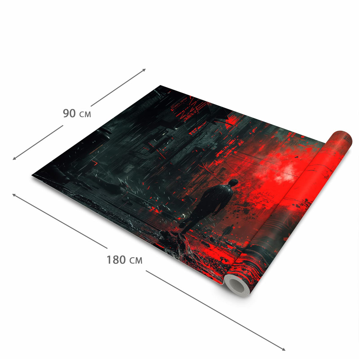 Waschbarer Küchenläufer mit Motiv Verlassene Strasse in der Grösse 80x200 cm für angenehme Haptik
