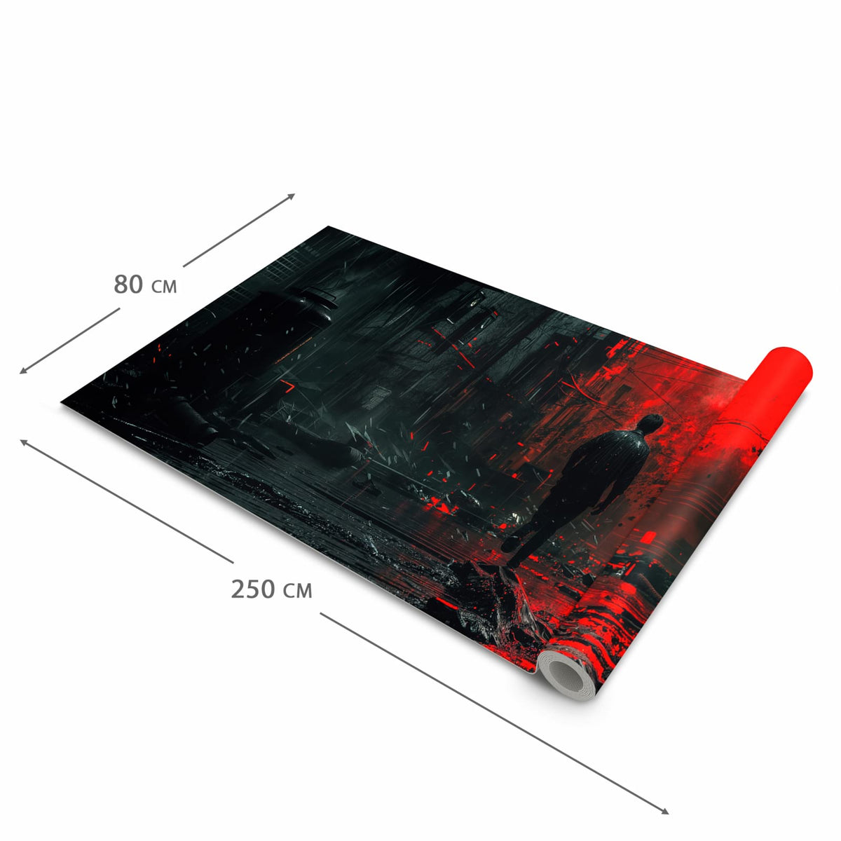 Komfortabler rutschfester Küchenläufer mit Motiv Verlassene Strasse in der Größe 80x200 cm