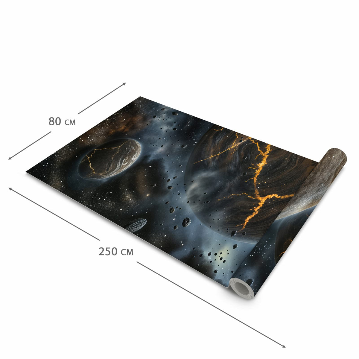 Pflegeleichter rutschfester Läufer mit Motiv Drei Welten in der Grösse 60x90 cm
