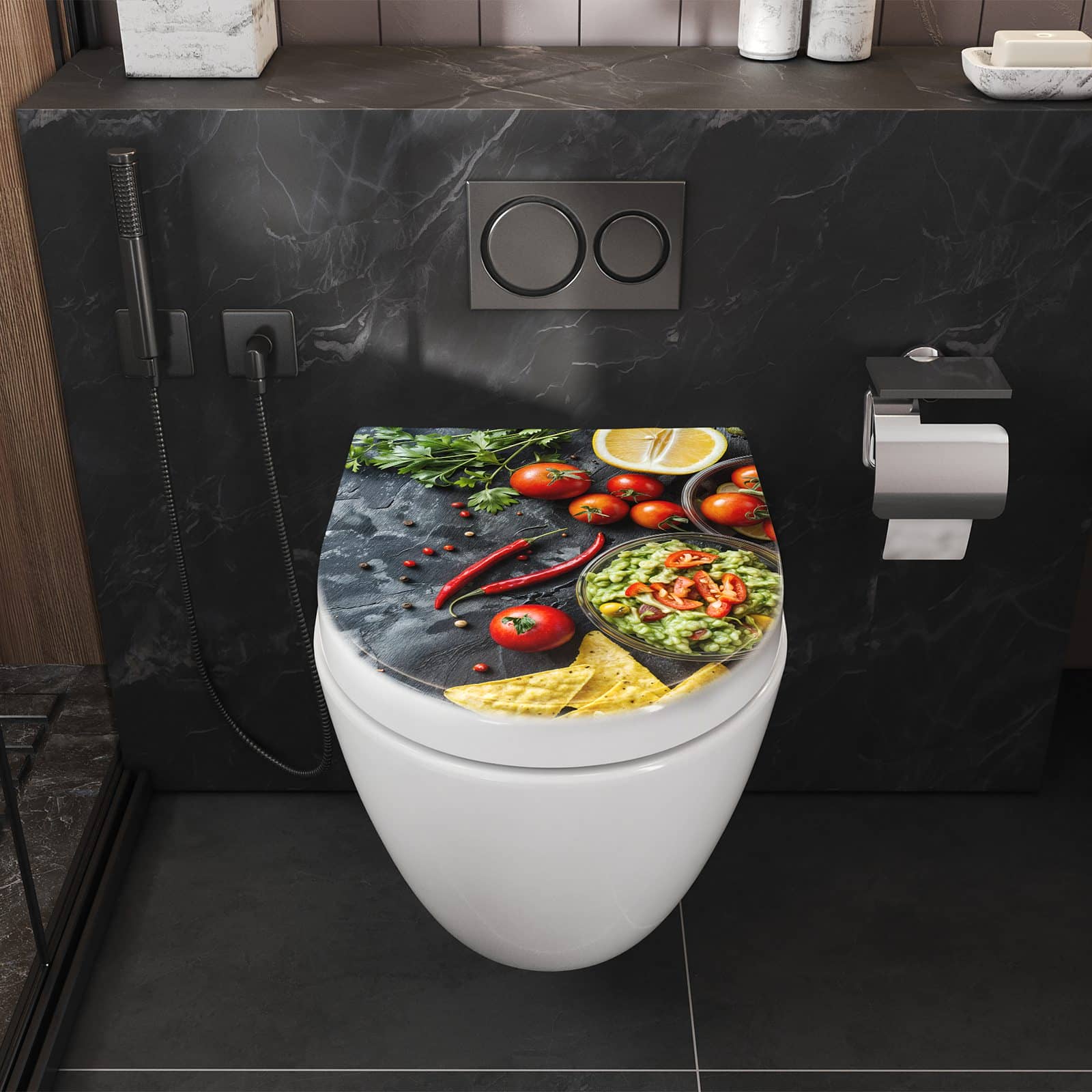 WC-Sitz mit Absenkautomatik Frisches Gemüse