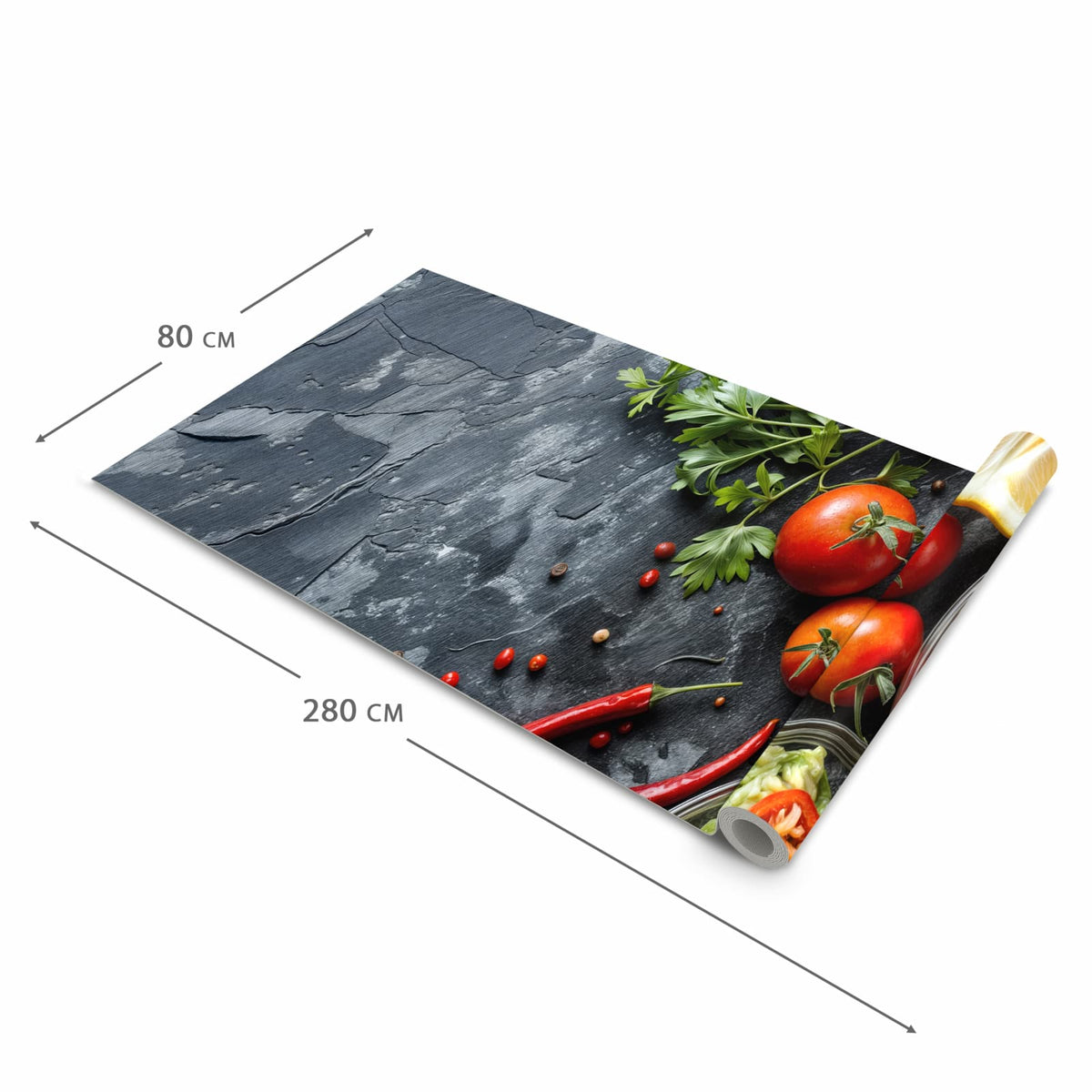 Abriebfester Läufer Küche mit Motiv Frisches Gemüse in der Grösse 60x90 cm
