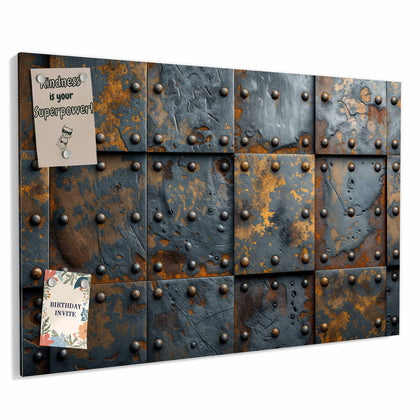 Metall Magnettafel mit dem Motiv Rostige Eisenplatten