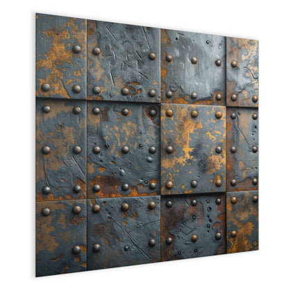 Magnettafel mit dem Motiv Rostige Eisenplatten