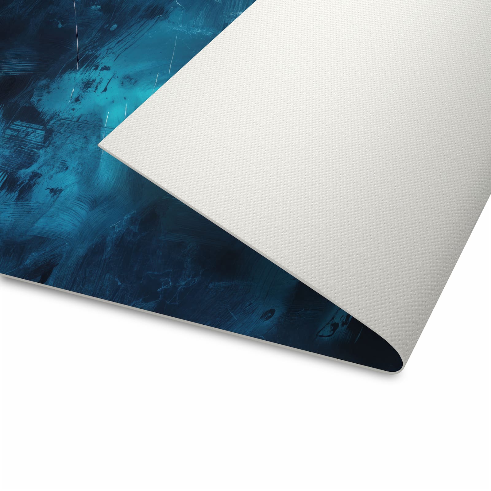 Langlebiger Teppich für die Küche mit Motiv Abstrakte Blautöne auf Unterseite