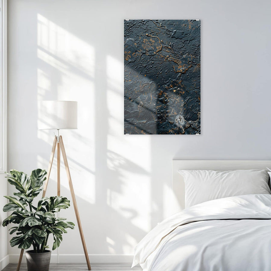 Maße Wandbild - Kupfer auf Schwarz - Hochformat