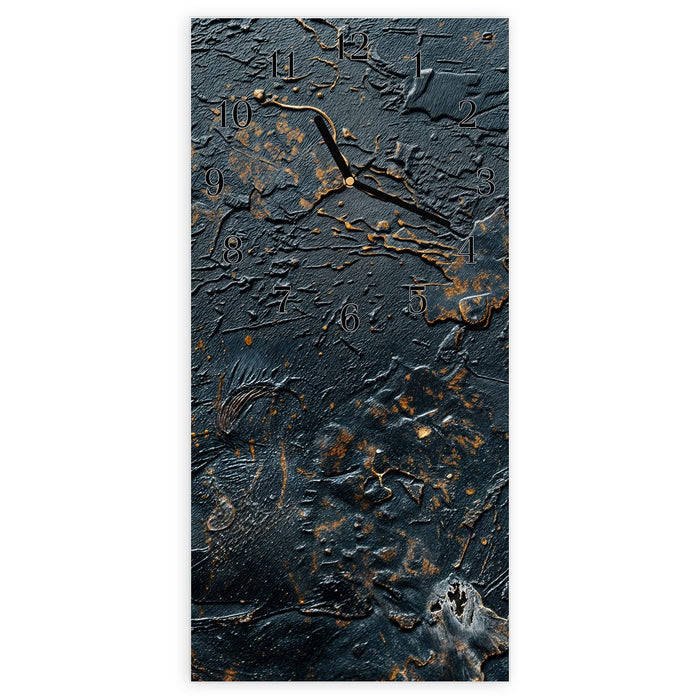 Wanduhr Abstrakte Oberflächen Textur aus Glas – Hochformat 30 × 60 cm mit Ziffernblatt Klassisch