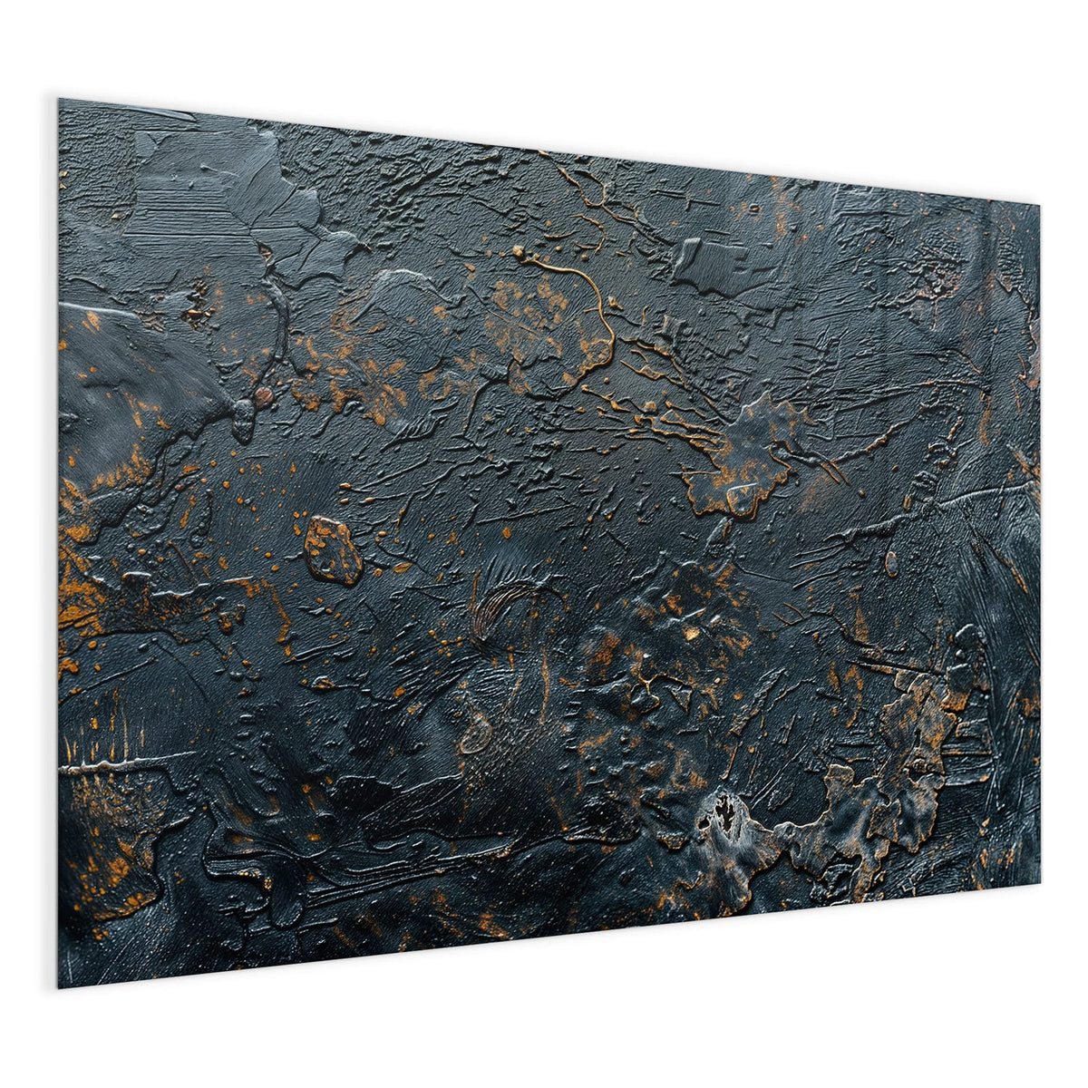 4 mm Glas statt lackiertem Blech – Glas Magnettafel - Kupfer auf Schwarz