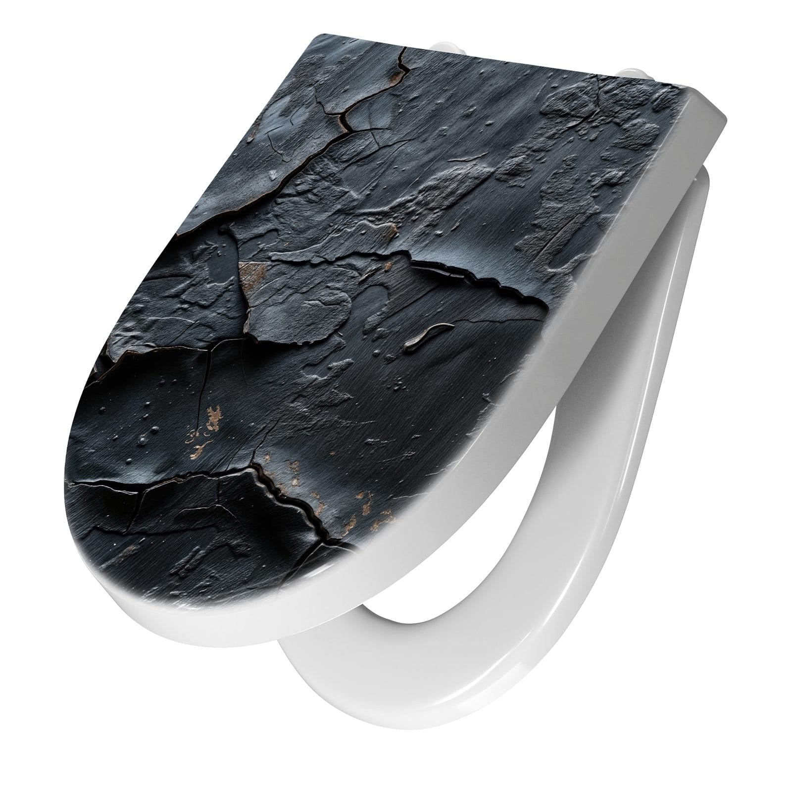 WC-Sitz mit Absenkautomatik Rissige Oberfläche