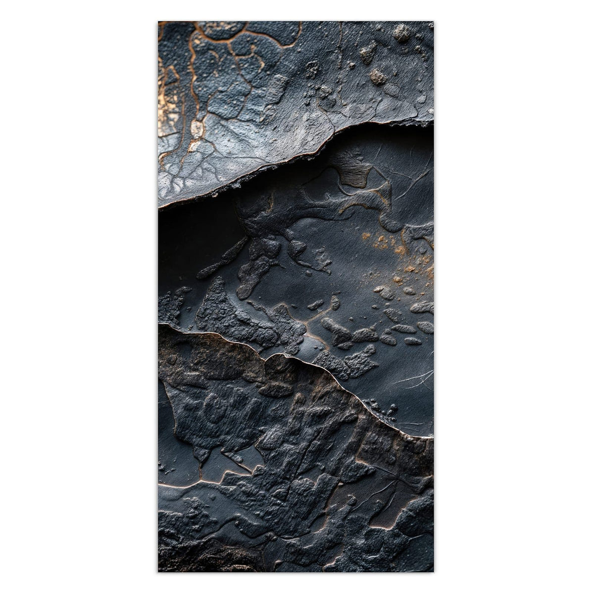 11 Größen – von 30 × 60 bis 60 × 150 cm – Wandbild - Dunkle Bronzetextur - Hochformat