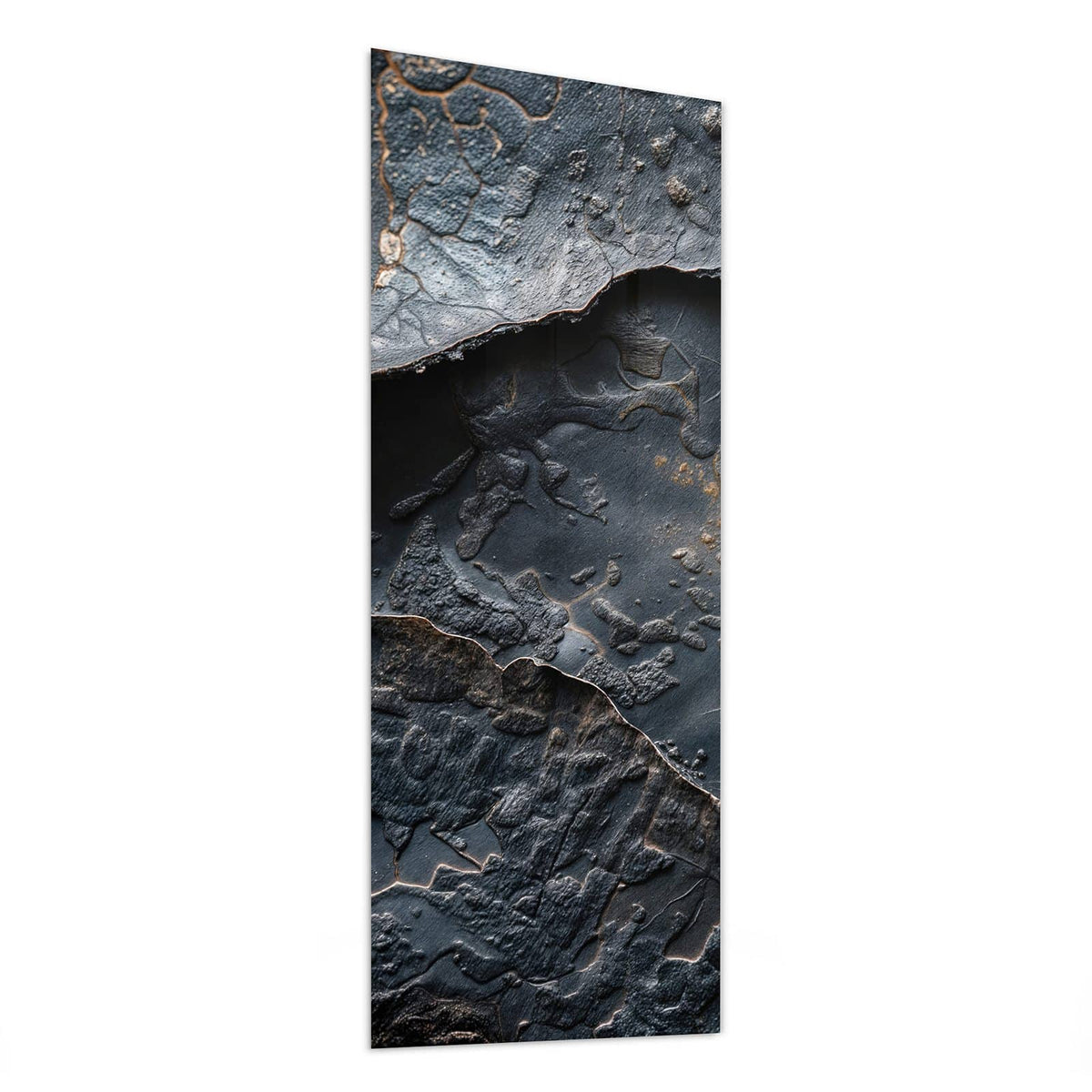 Glasbild Dunkle Bronzetextur von der Seite, 4 mm Echtglas