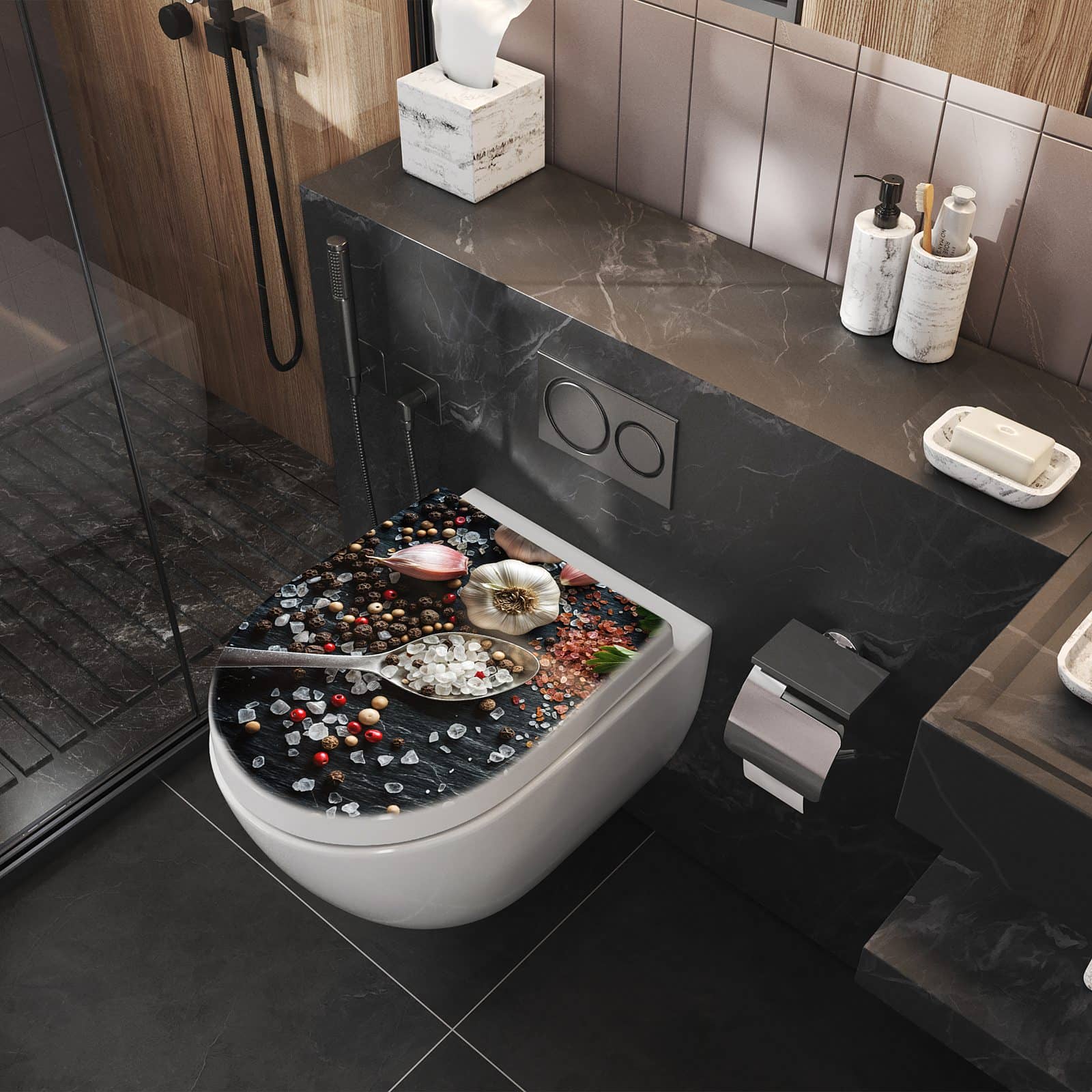 WC-Sitz mit Absenkautomatik Küchenzutaten