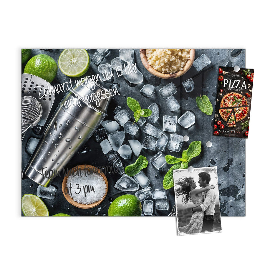 Maße Magnettafel - Shaker mit Limetten