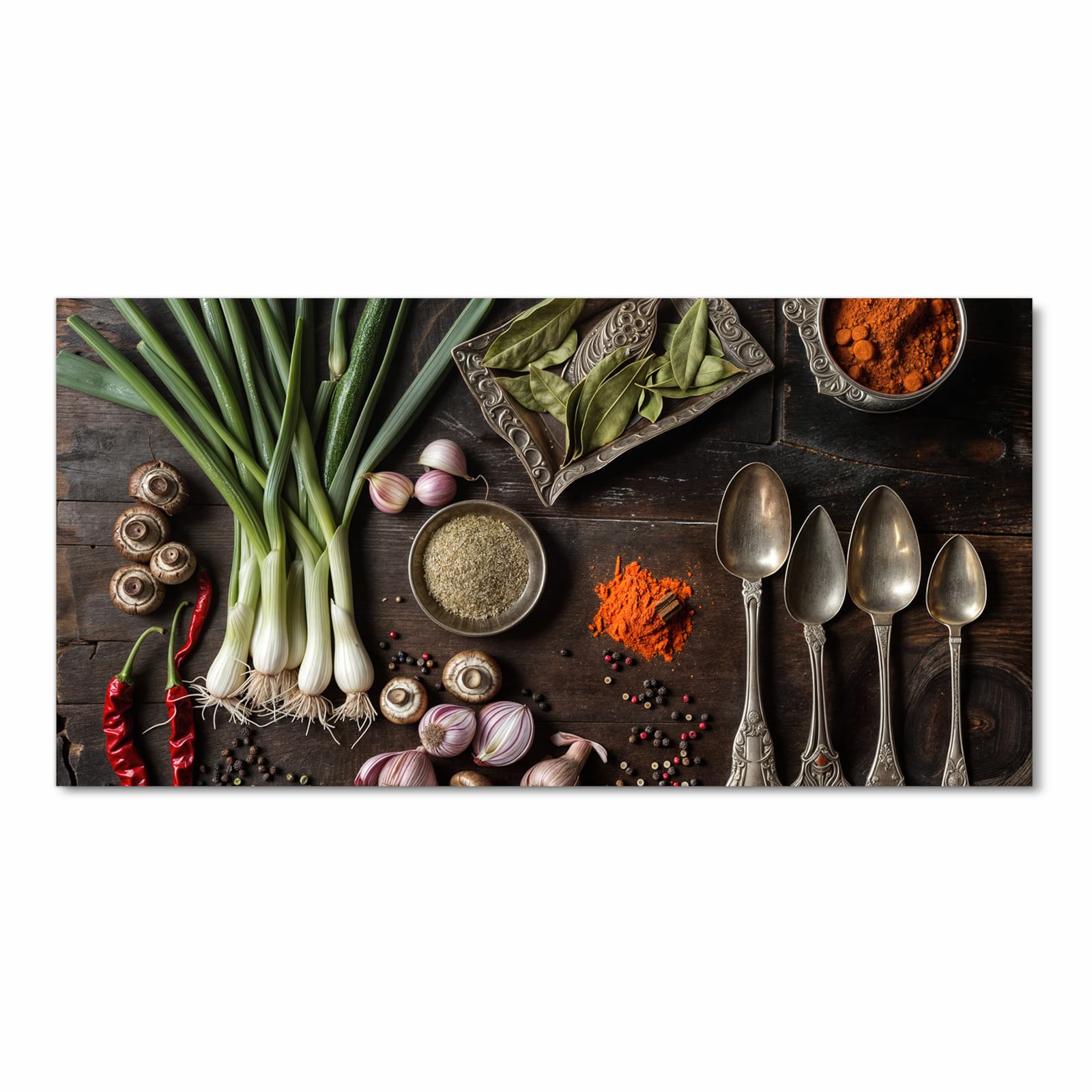 Küchenläufer mit Motiv Kochen Leidenschaft in Frontansicht für angenehme Haptik