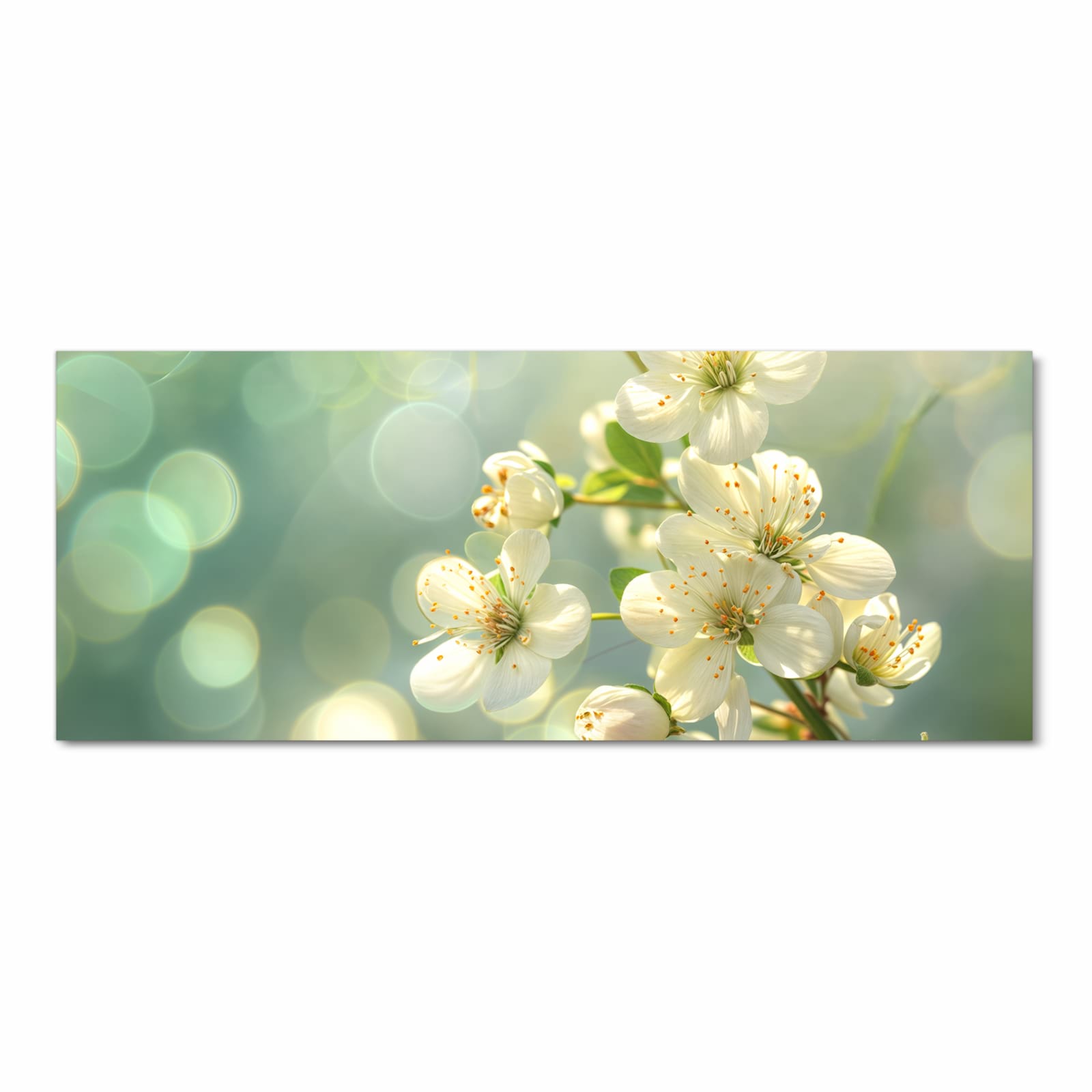 Zeitsparender Küchenteppich mit Motiv Frühlingserwachen in heller Küche