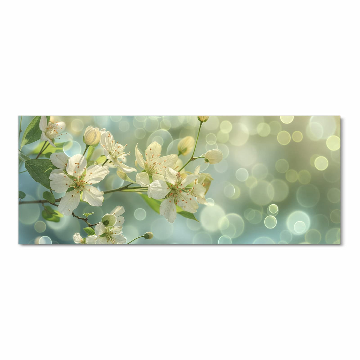 Küchenläufer Frühlingserwachen im Hochformat, Motiv bildfüllend von oben