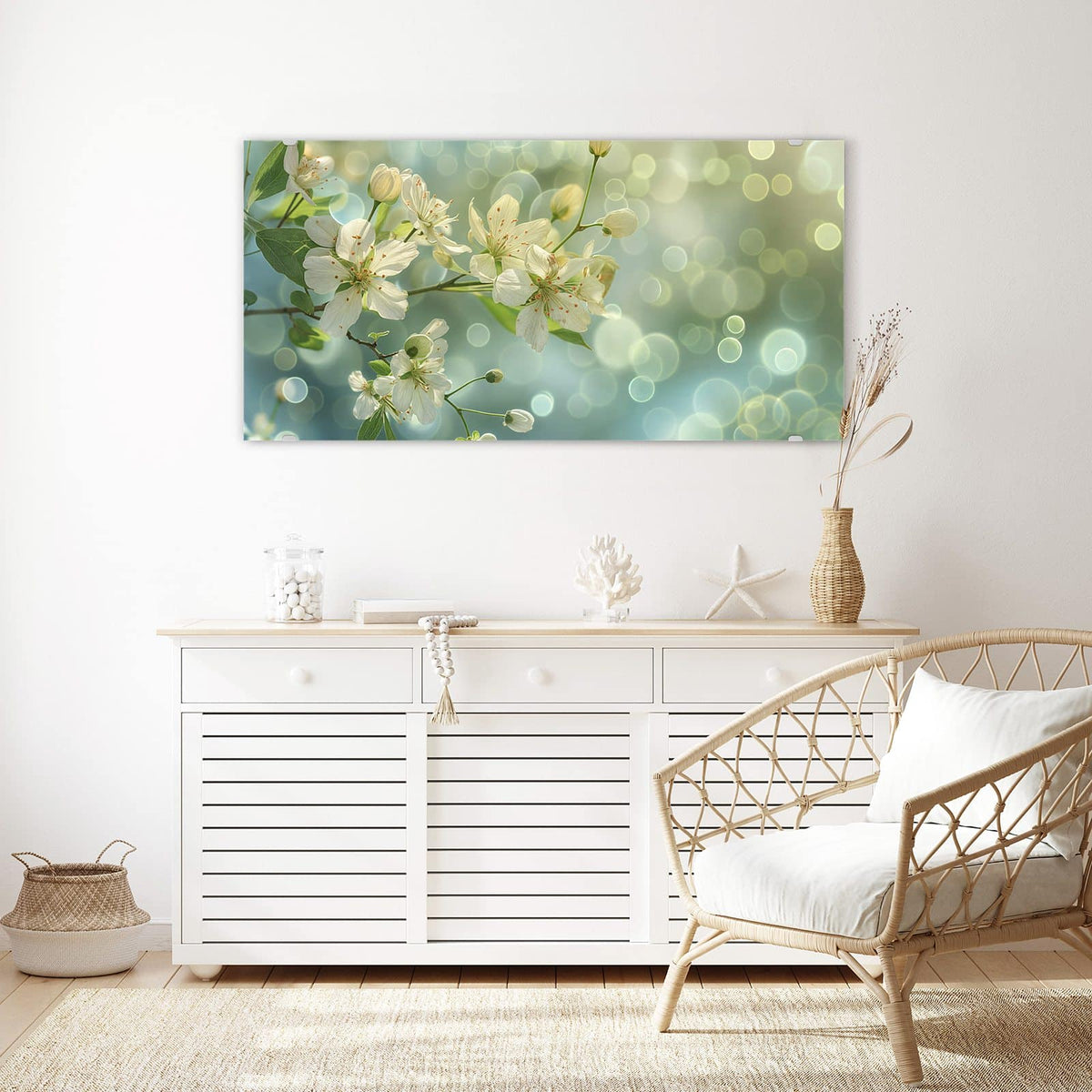 Echtglas, 4 mm – kein Acryl, keine Folie – Wandbild - Frühlingserwachen - Querformat