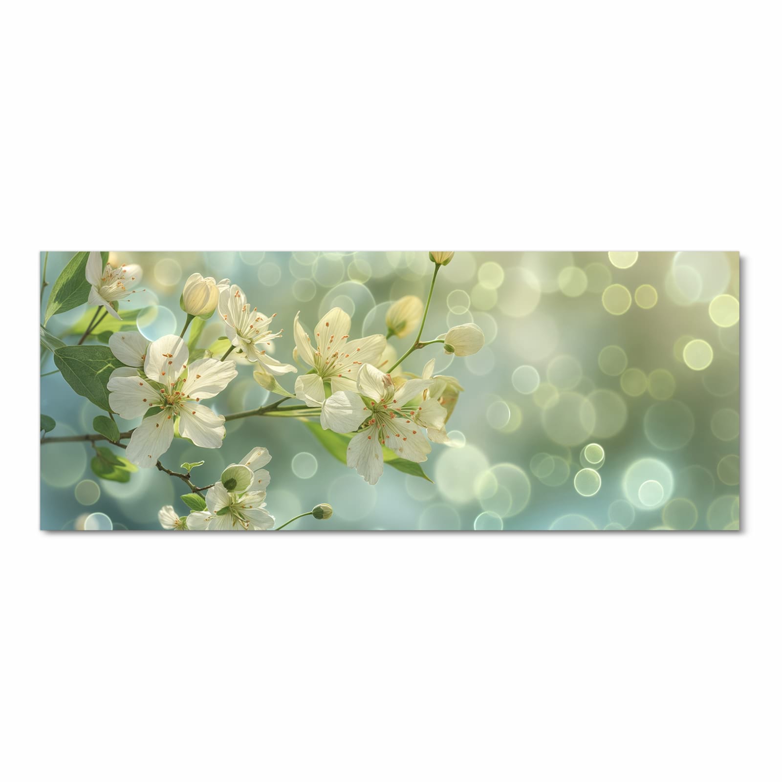 Abriebfester moderner Küchenläufer mit Motiv Frühlingserwachen in der Unterseite